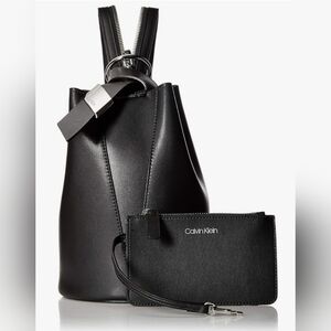 NWOT Calvin Klein Black Backpack Sleek Minimalist Design